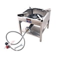 thumbnail image 1 of ARC USA SS4242S Stainless Steel Propane Burner Outdoor Cooker Stove for Turkey Frying Seafood Crawfish Boiling 200,000 BTU, 1 of 7