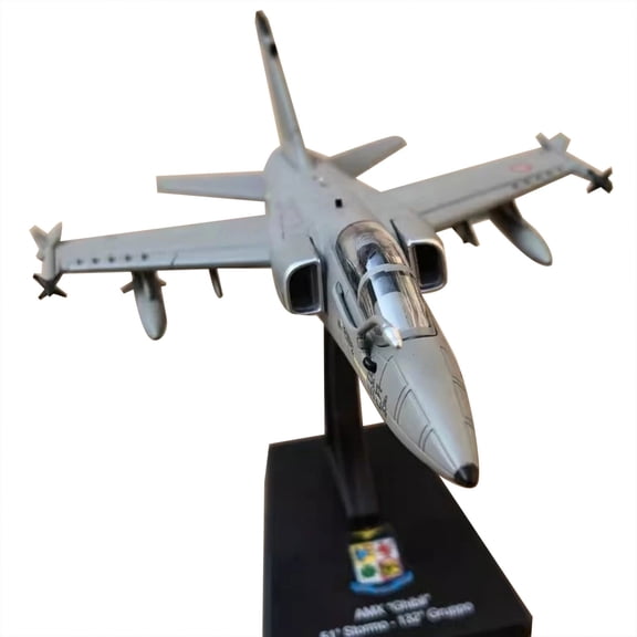 ARCADORA 1:100 Scale Italian Air Force AMX Ghibli Attack Fighter Model Diecast Alloy Aircraft For Collection Desk Display