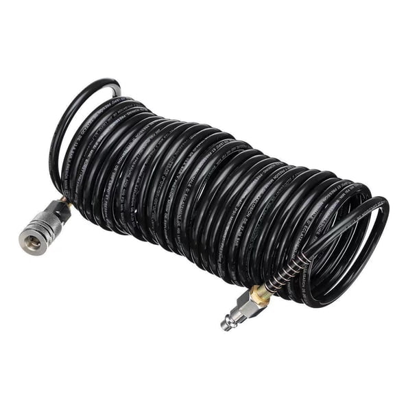 ARCADORA 1/4 Inch x 25 FT Rubber Air Hose for Machinery Manufacturing Electrical Insulation Automotive Aviation Subway Train Black