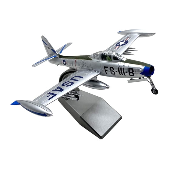 ARCADORA 1:72 Scale F-84 Thunderjet Fighter Model Diecast Alloy Plastic Material With Display Stand For Usaf Aircraft Collection Desk Decor