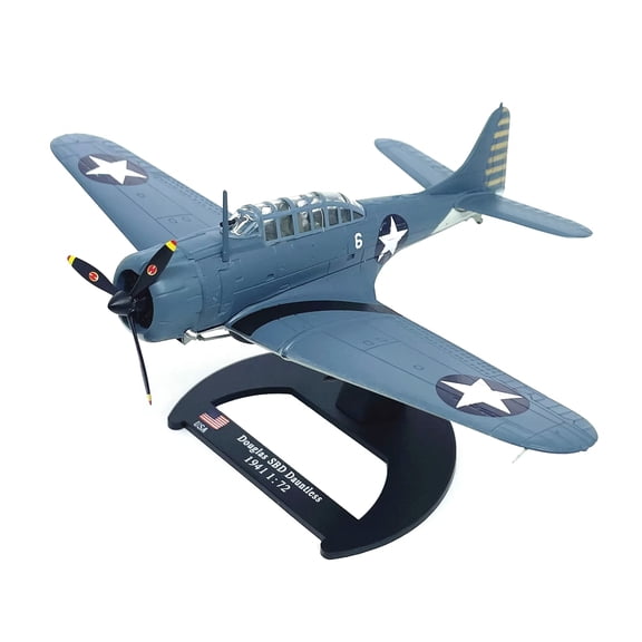 ARCADORA 1/72 Scale Wwii Us Navy Sbd Dauntless Dive Bomber Model Diecast Alloy Plastic With Display Stand For Military Collection