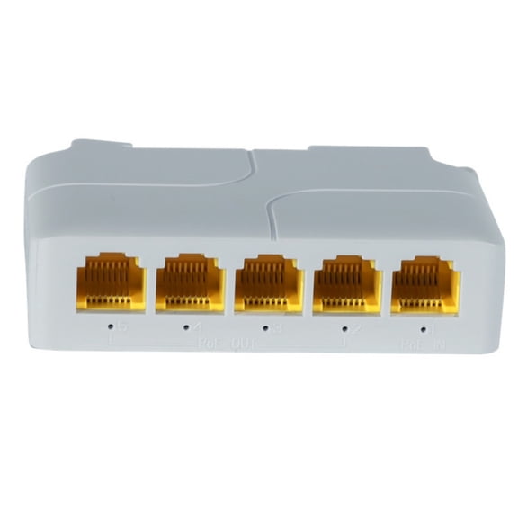 ARCADORA 1000mbps 5-Port POE Extender for Network Expansion, Supports 3-Level Cascade, Ideal for Large-Scale Deployments