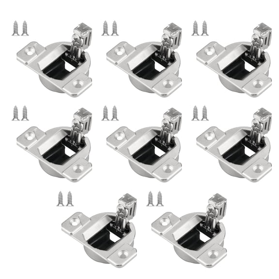 ARCADORA 110 Degree Concealed Cabinet Hinge 35mm Cup Stainless Steel 8 Pack For Blum Compact 33 31 Mounting Plate Replacement