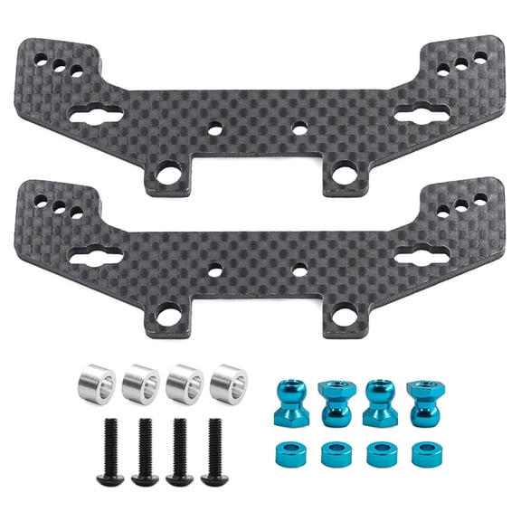 ARCADORA 2 Carbon Fiber Shock Towers For Tamiya TT02 TT02R Stiffer Handling RC Car Upgrade Front Rear Support