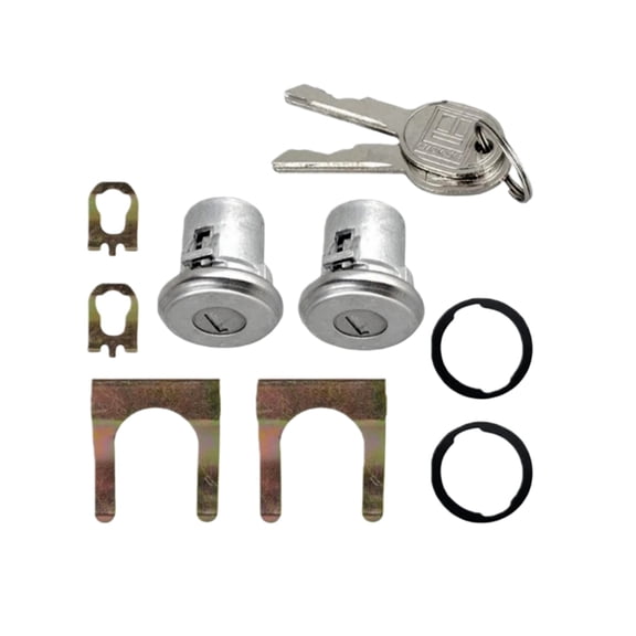 ARCADORA 2 Set Car Door Lock Cylinder Kit With Keys Metal Front Left Right Door Locks For Automotive Door Security OEM 5070006