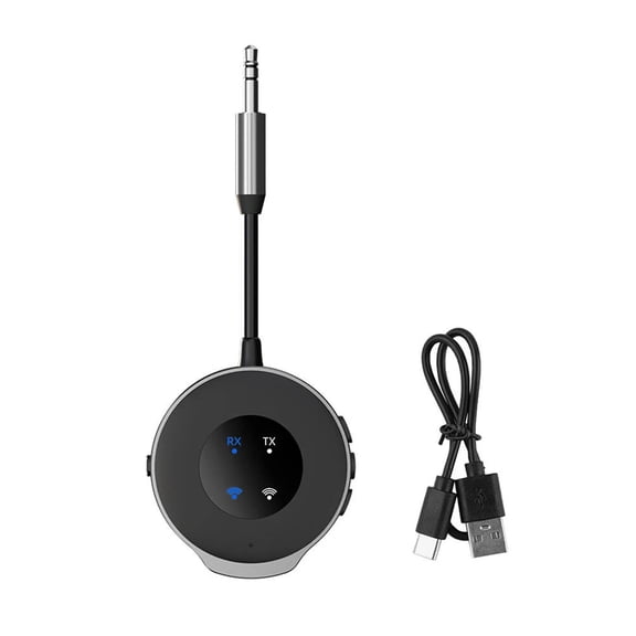 ARCADORA 2-in-1 Bluetooth Adapter for AUX Audio Cars TVs Computers 5.3 Transmit Receive HD Call Zinc Alloy Shell