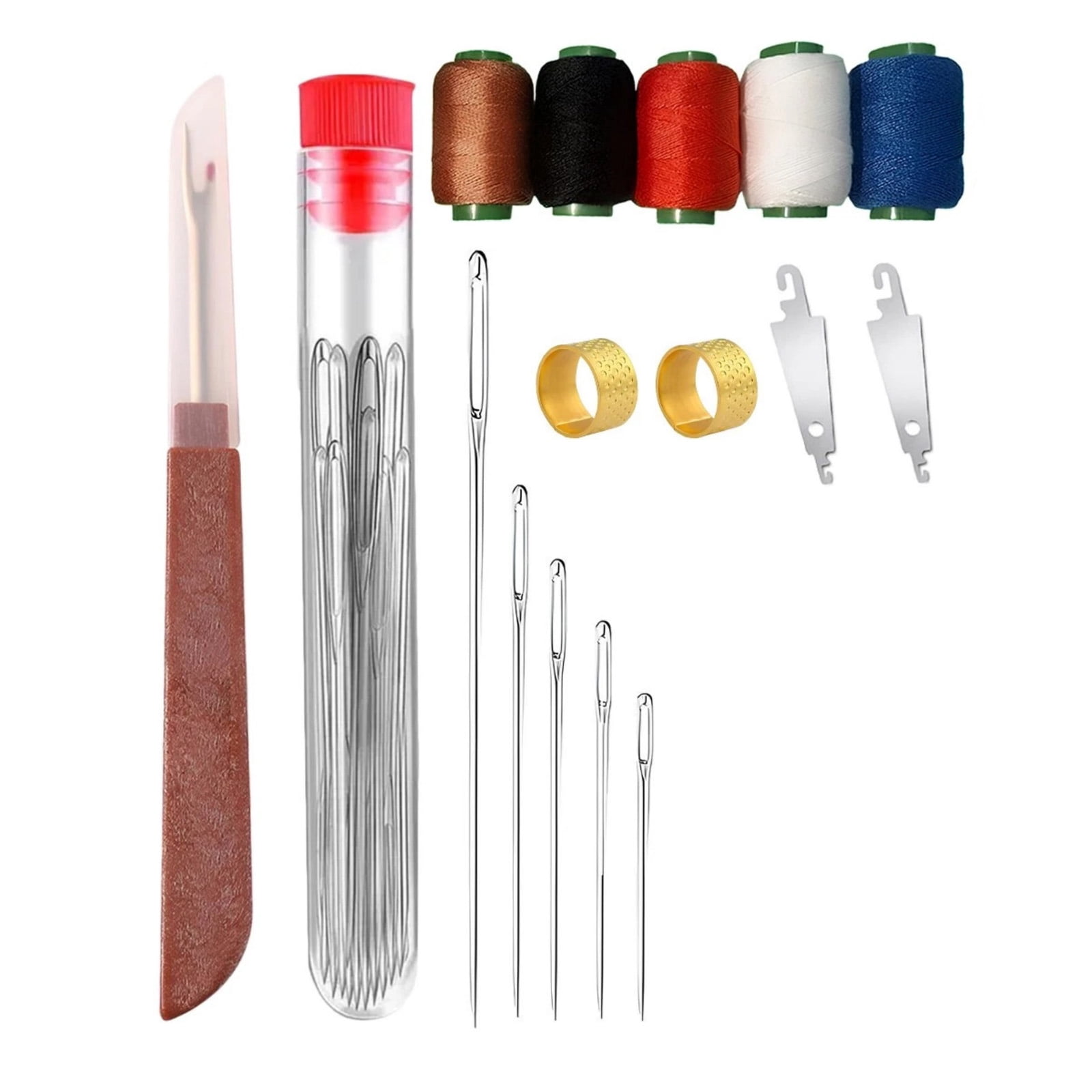 ARCADORA 36 Piece Sewing Kit Threads Needles Plastic Box for Garment ...