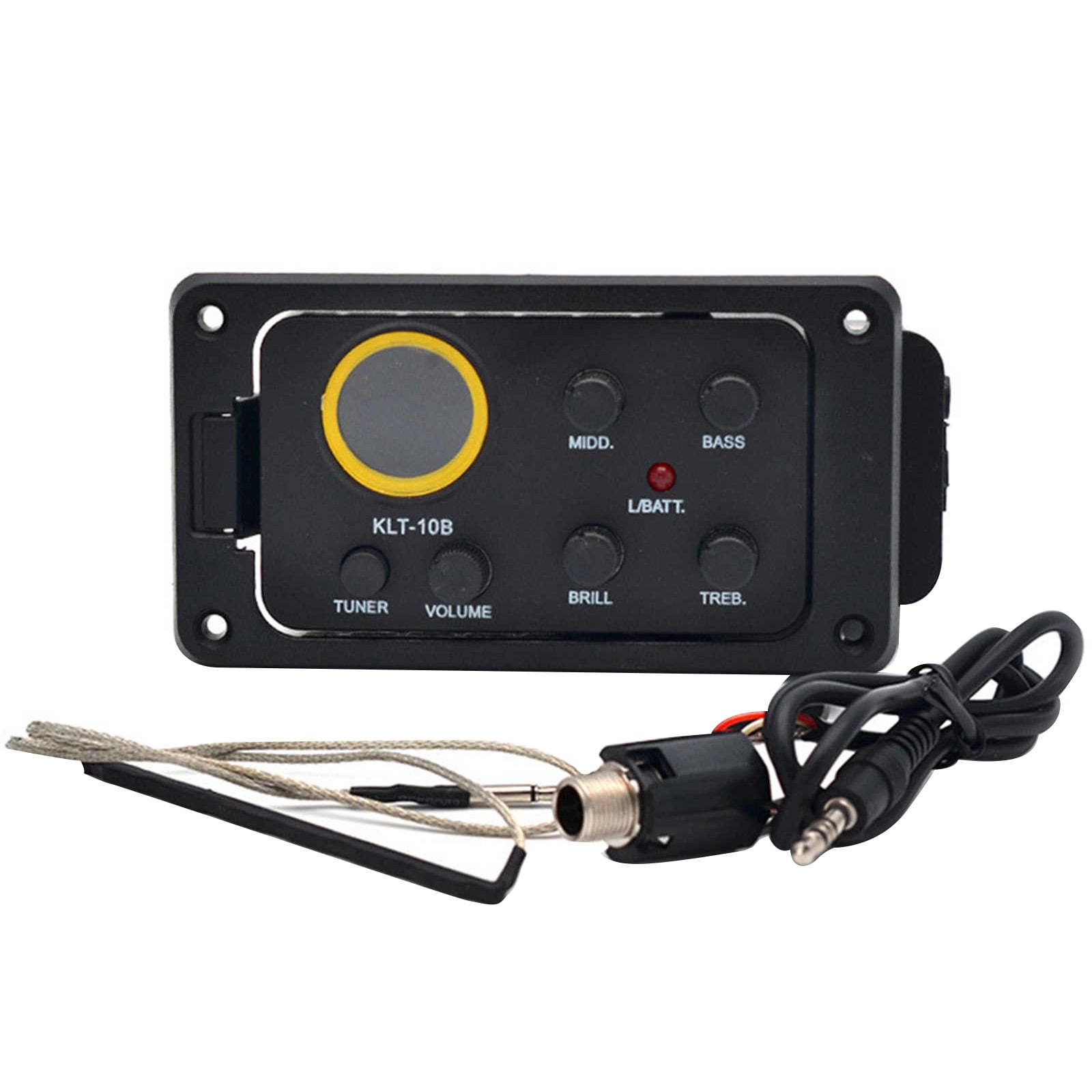 ARCADORA 4 Band Acoustic Guitar Pickup LED Battery Indicator 4 Band EQ Volume Control For Acoustic Guitar Ukulele Piezo Pickup Systems