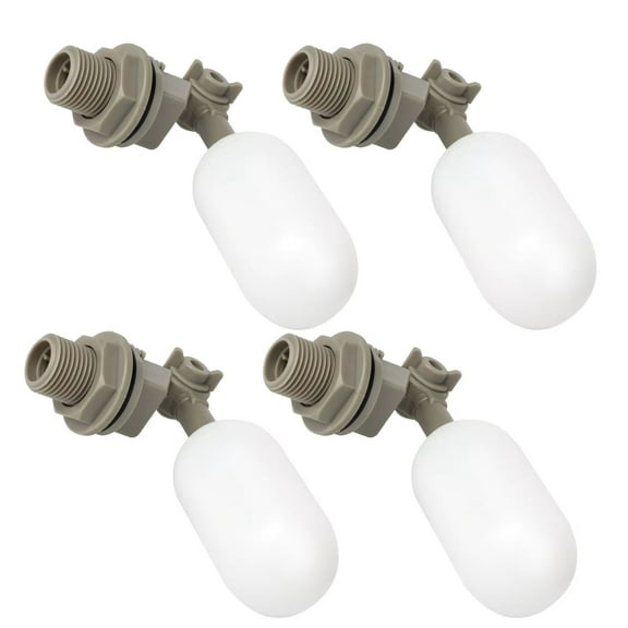 ARCADORA 4 Float Valves 1/2 Inch Adjustable Arm Automatic Water Level Control ABS PE Water Tank Tower Cooling System