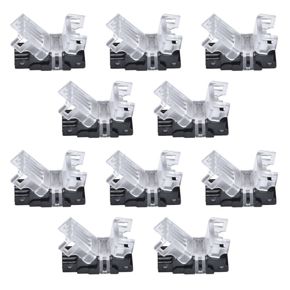 ARCADORA 4 Pin LED Connector Black ABS IP65 Waterproof Quick Connection For 10mm 5050 5630 RGB LED Strips Gardens Terraces Balconies