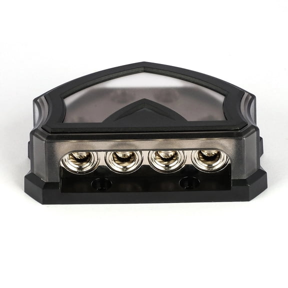 ARCADORA 4 Way Car Audio Power Ground Distribution Block 0/2/4 Gauge Input Output for Amplifier Subwoofer Wiring