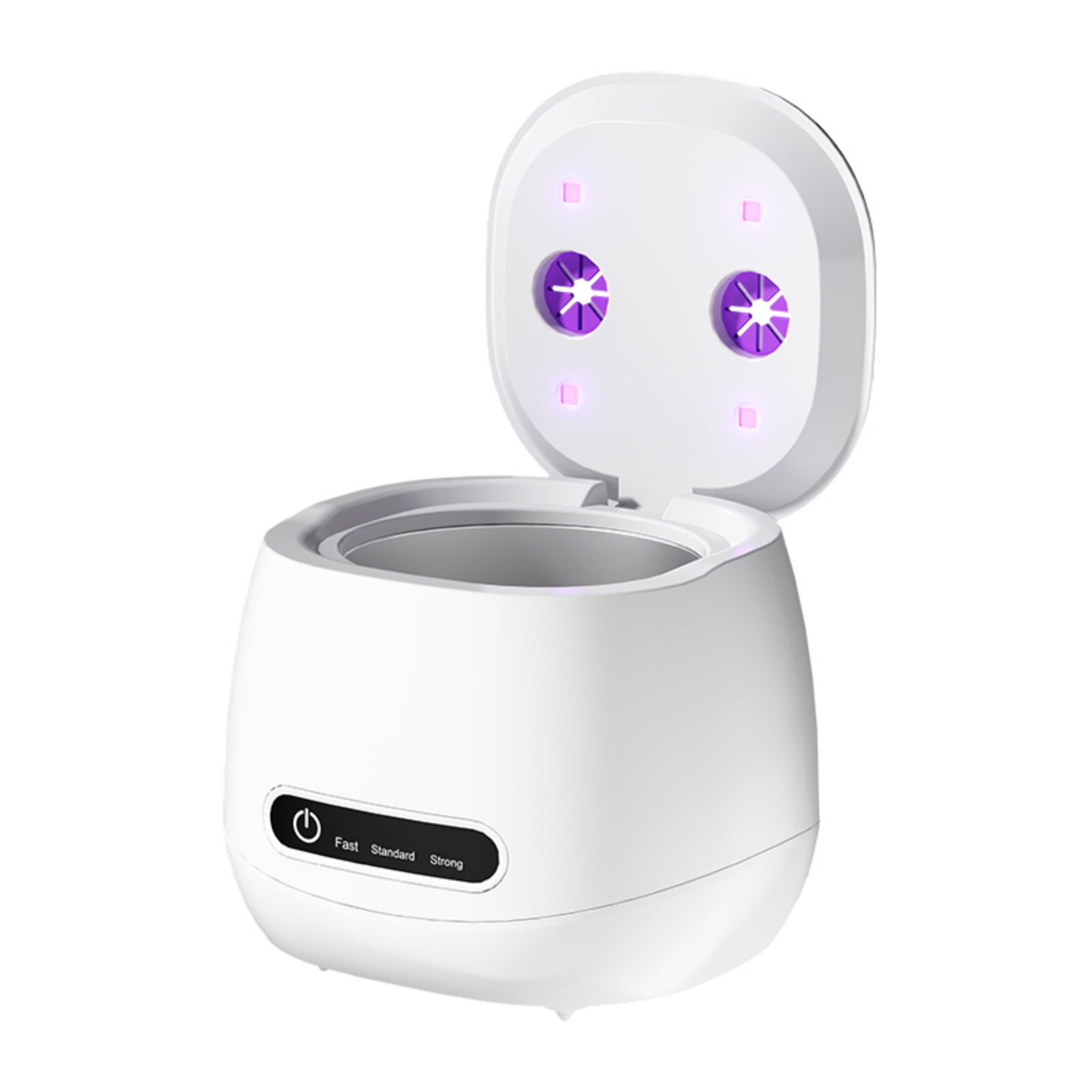 ARCADORA 45kHz Ultrasonic Cleaner 200ml Stainless Steel Tank UV-C Sterilization For Retainer Denture Jewelry Cleaning