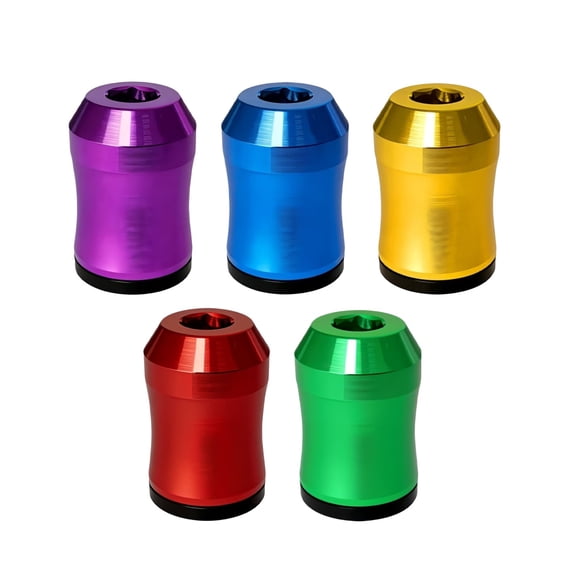 ARCADORA 5 Pack Magnetic Bit Ring Aluminum Alloy 1/4 Inch Hex Compatibility For Manual Screwdriver Power Tool Fastener Holding