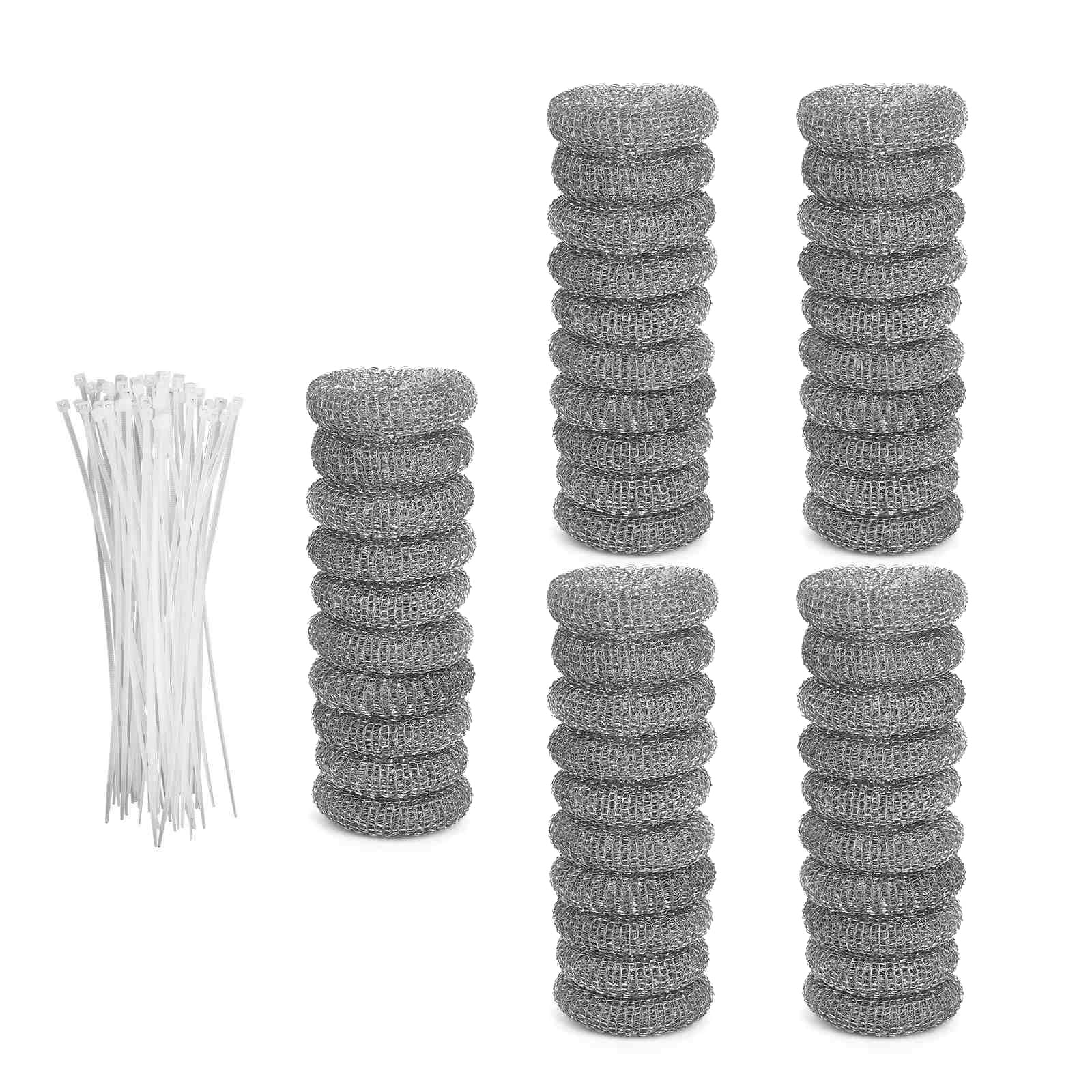 ARCADORA 50 Pack Washing Machine Drain Filter 304 Stainless Steel Mesh Lint Hair Catcher for Laundry Sink Tub Protection