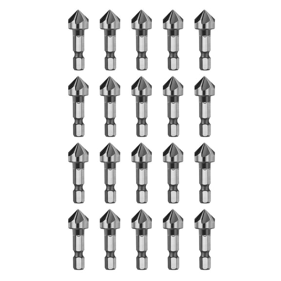 ARCADORA 6-Flute Countersink Drill Bit 12.5mm 37mm 45# High Carbon Steel 90 Degree for Wood Soft Metals Aluminum Plastic Rubber
