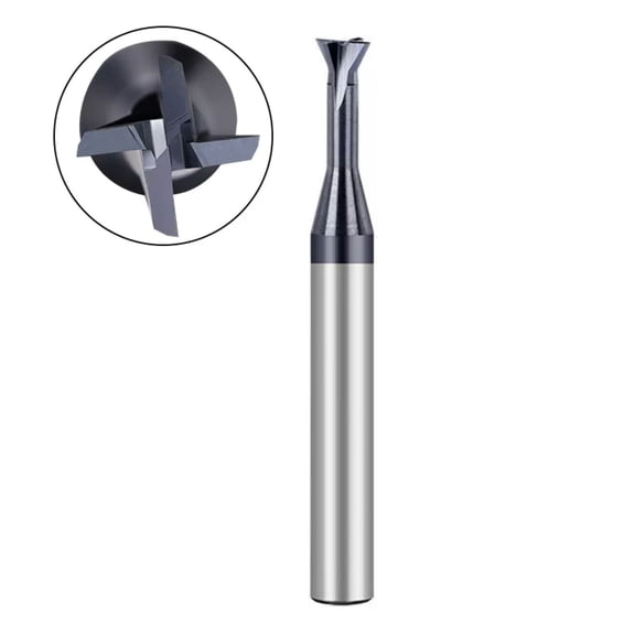 ARCADORA 60 Degree Dovetail Cutter 6mm Shank Tungsten Steel CNC Milling Bit Accurate Groove Aluminum Steel Copper