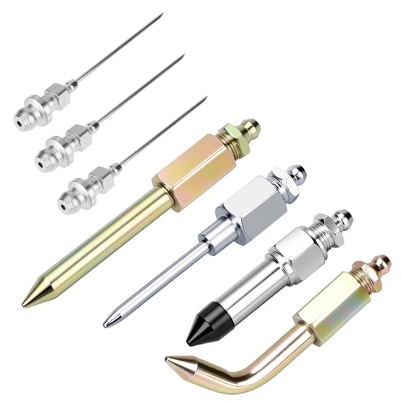ARCADORA 7 In 1 Grease Gun Nozzle Kit Steel Rubber Construction For Automotive Machinery Agricultural Equipment Maintenance