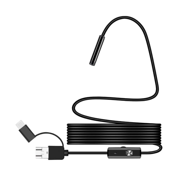ARCADORA 7mm IP67 Waterproof Endoscope Borescope For Automotive Maintenance Pipe Inspection 2m Semi Rigid Cable 6 Adjustable LEDs