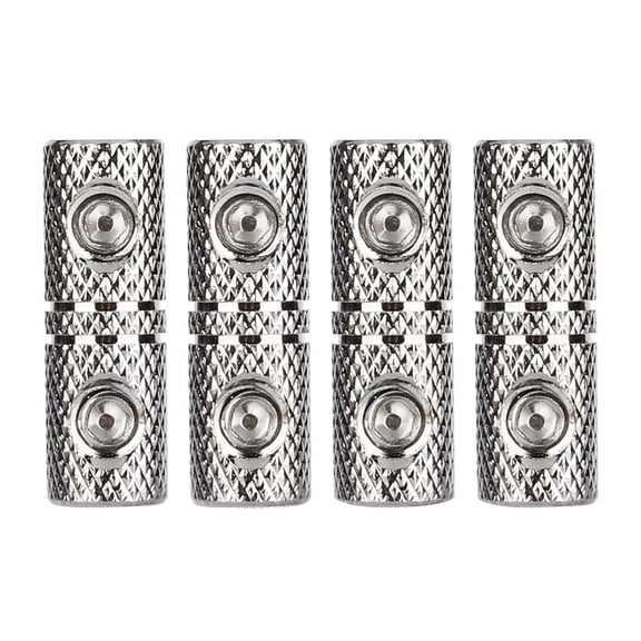 ARCADORA 8-10 Gauge Wire Coupler Terminal 4 Pcs Brass Nickel Plated Butt Connector Set Audio Car Modifications Splicing Allen Screw Clamp