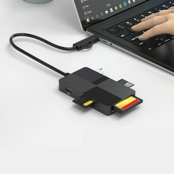 ARCADORA 8-in-1 USB 3.0 Card Reader SD Micro SD CF XD MS 512G High Speed Adapter for PC Camera Mac Linux Windows