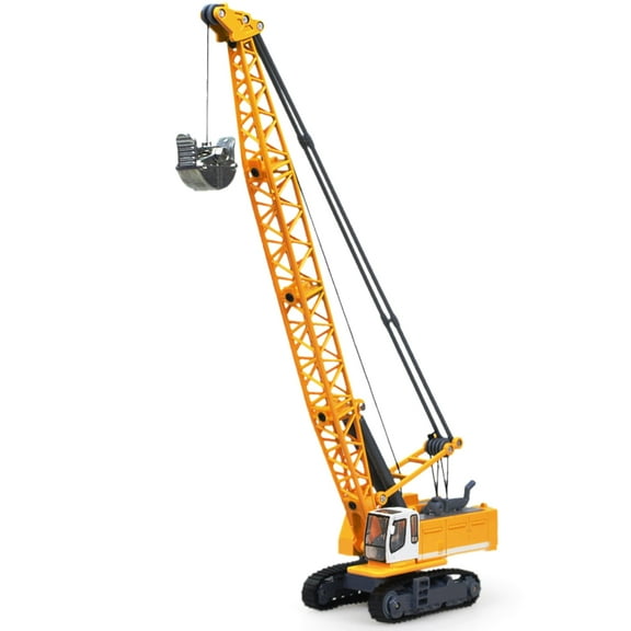 ARCADORA Alloy + PC Machinery Crawler Tower Cable Excavator Model, 1:87 Scale for Desk Decoration & Gift