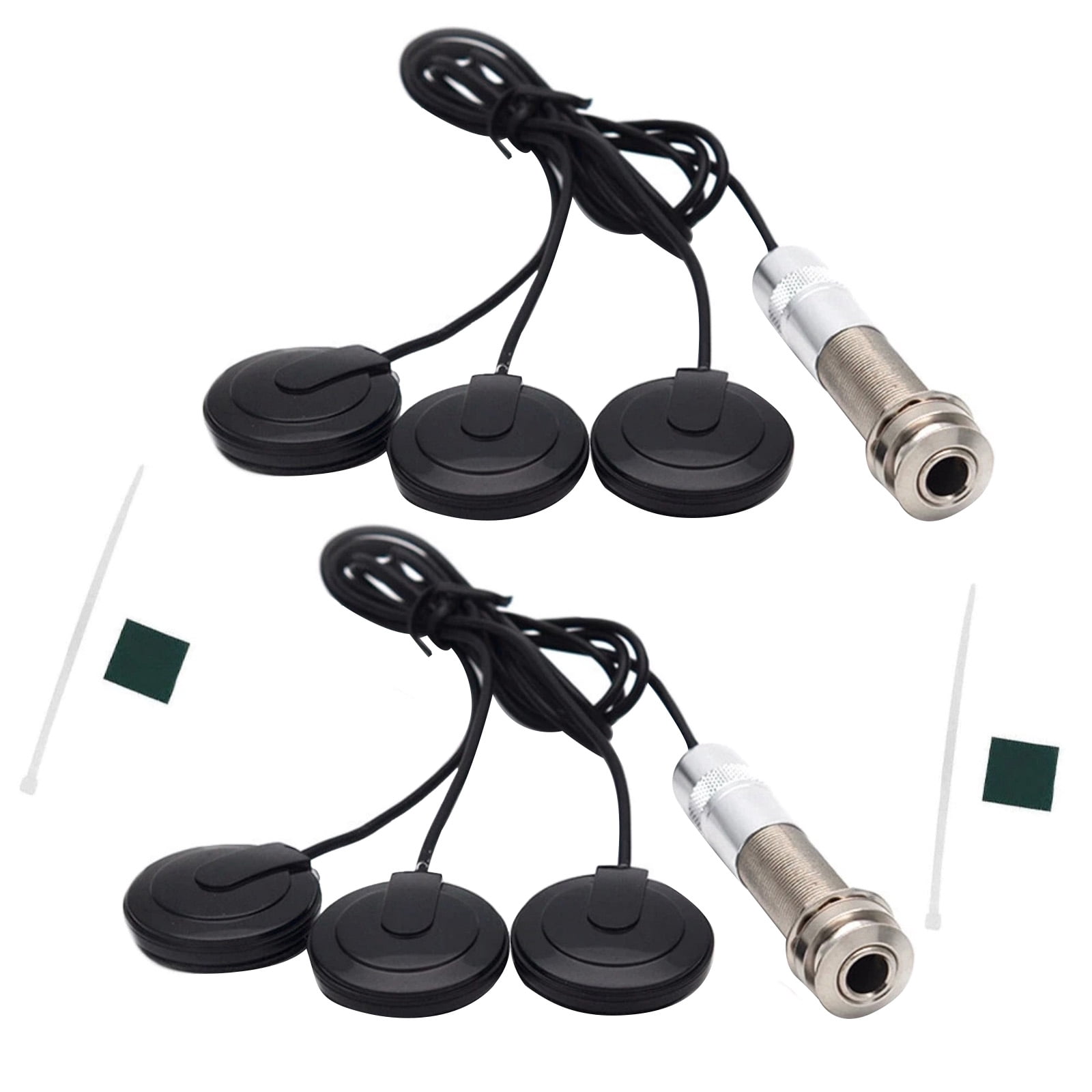 ARCADORA Black Piezo Pickup 6.35mm Audio Jack Stick Patch Design For Acoustic Guitar Ukulele String Instrument Use