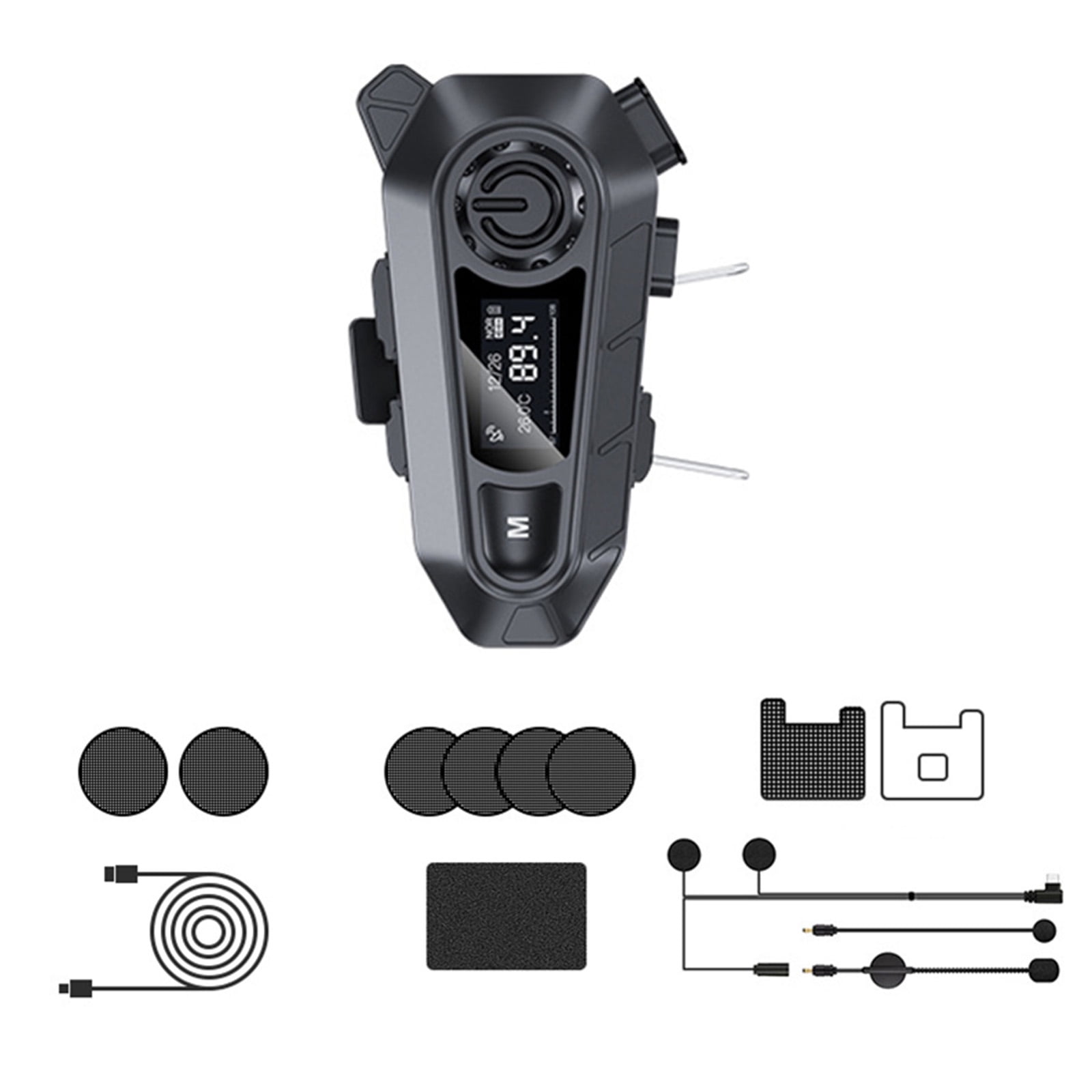 ARCADORA Bluetooth Helmet Earphones, Black ABS 40mm Speaker, Bluetooth 5.4 15m for Motorcycle Riders Long-Distance Trips