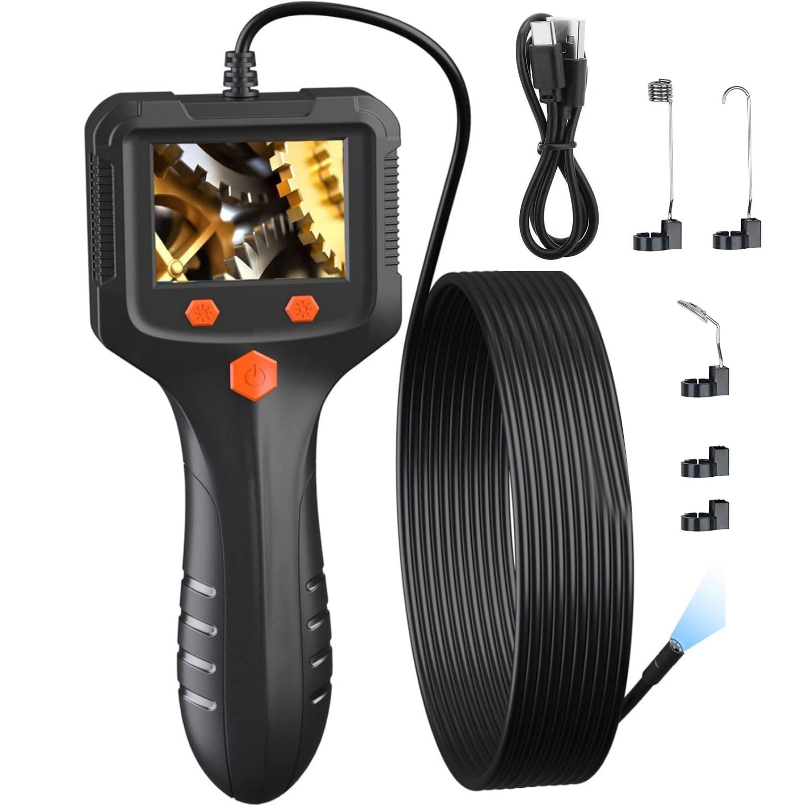 ARCADORA Borescope Endoscope Camera 2.4” IPS 1080P 8mm 6 LED 6.6ft Waterproof Inspection Camera Auto Plumbing Chimney