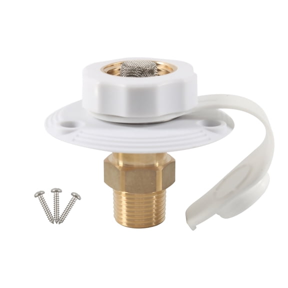 ARCADORA Brass Threaded RV City Water Inlet Flange for Durable Outdoor Use and Contaminant Protection