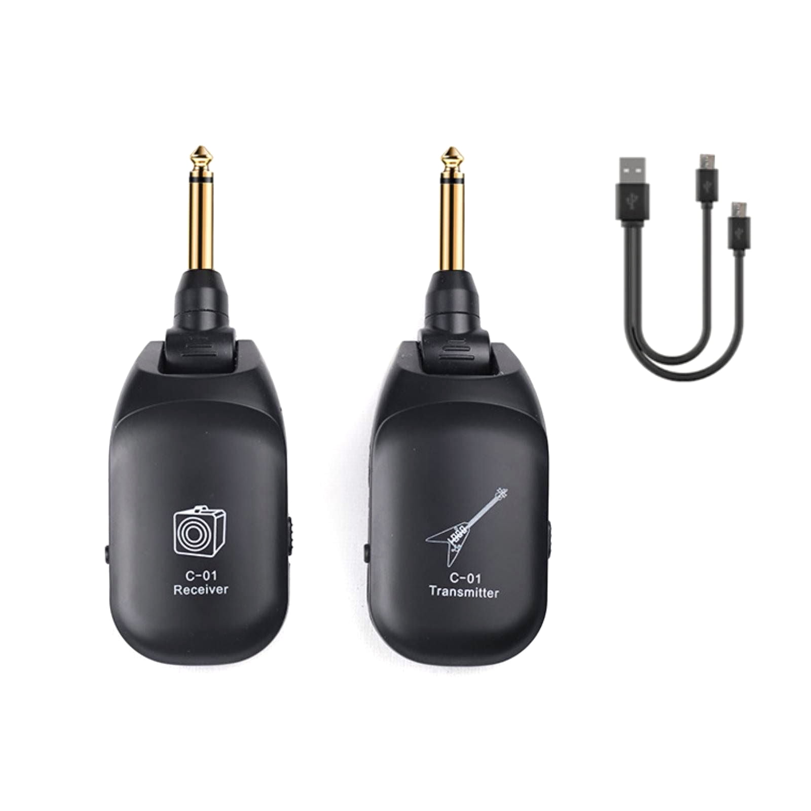 ARCADORA C01 Wireless Guitar System for Electric Instruments with 30m Range and 4ms Delay, Black