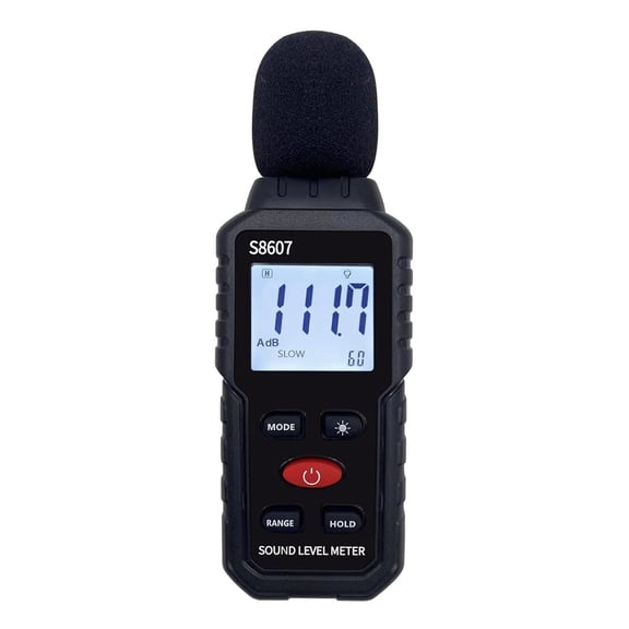 ARCADORA Decibel Meter with Plastic Housing, 30-130dB Range for Factory, Workshop, School, Residential Area Environmental Noise Measurement