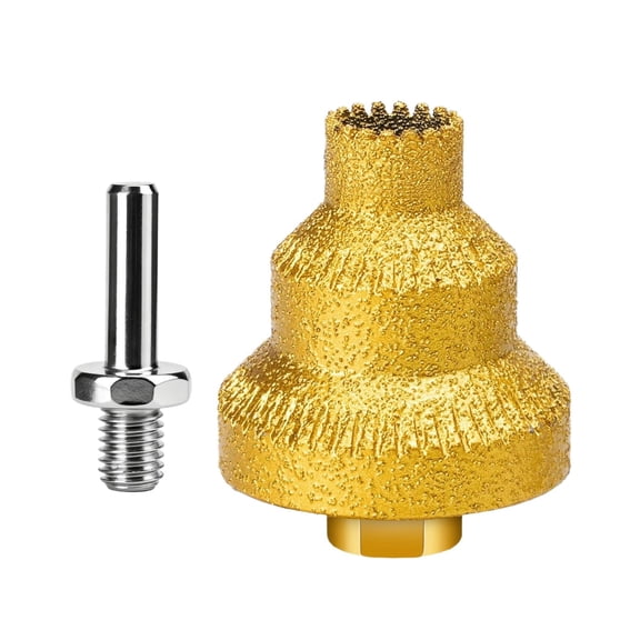 ARCADORA Diamond Brazed Step Drill Bit M10 Thread 20mm 35mm 50mm With Adapter For Tile Marble Granite Hole Processing