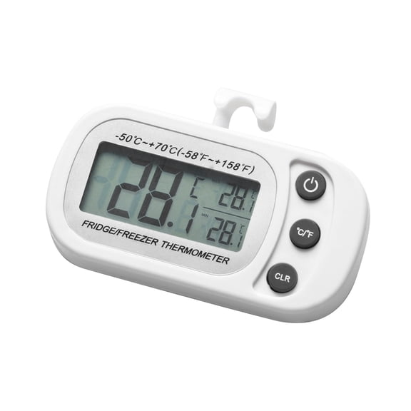 ARCADORA Digital Fridge Freezer Thermometer -50 To 70 Lcd Display Max Min Memory Hook Design For Refrigerator Freezer Cold Storage Room Temperature Monitoring Tool