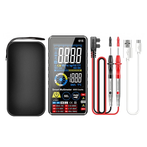 ARCADORA Digital Multimeter 6000 Counts Auto Ranging Rechargeable NCV Detection For Electrician Household Circuit Testing Tool