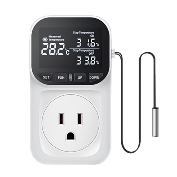 ARCADORA Digital Temperature Controller For Incubators Reptile Rooms 16A 1800W VA Display -40F210F Heating Cooling Modes