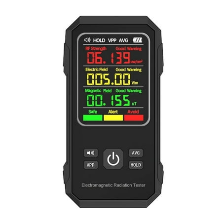 ARCADORA Electromagnetic Field Radiation Detector Black RF Electric Magnetic Field Detection With User Manual For Radiation Level Assessment