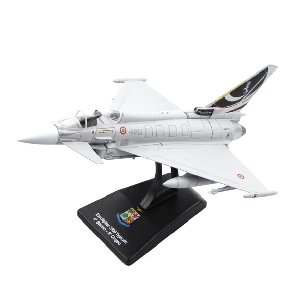 ARCADORA Eurofighter Typhoon EF-2000 Fighter Model 1/100 Scale Alloy Aircraft Replica 6.3 Inch Length with Display Stand Collectible