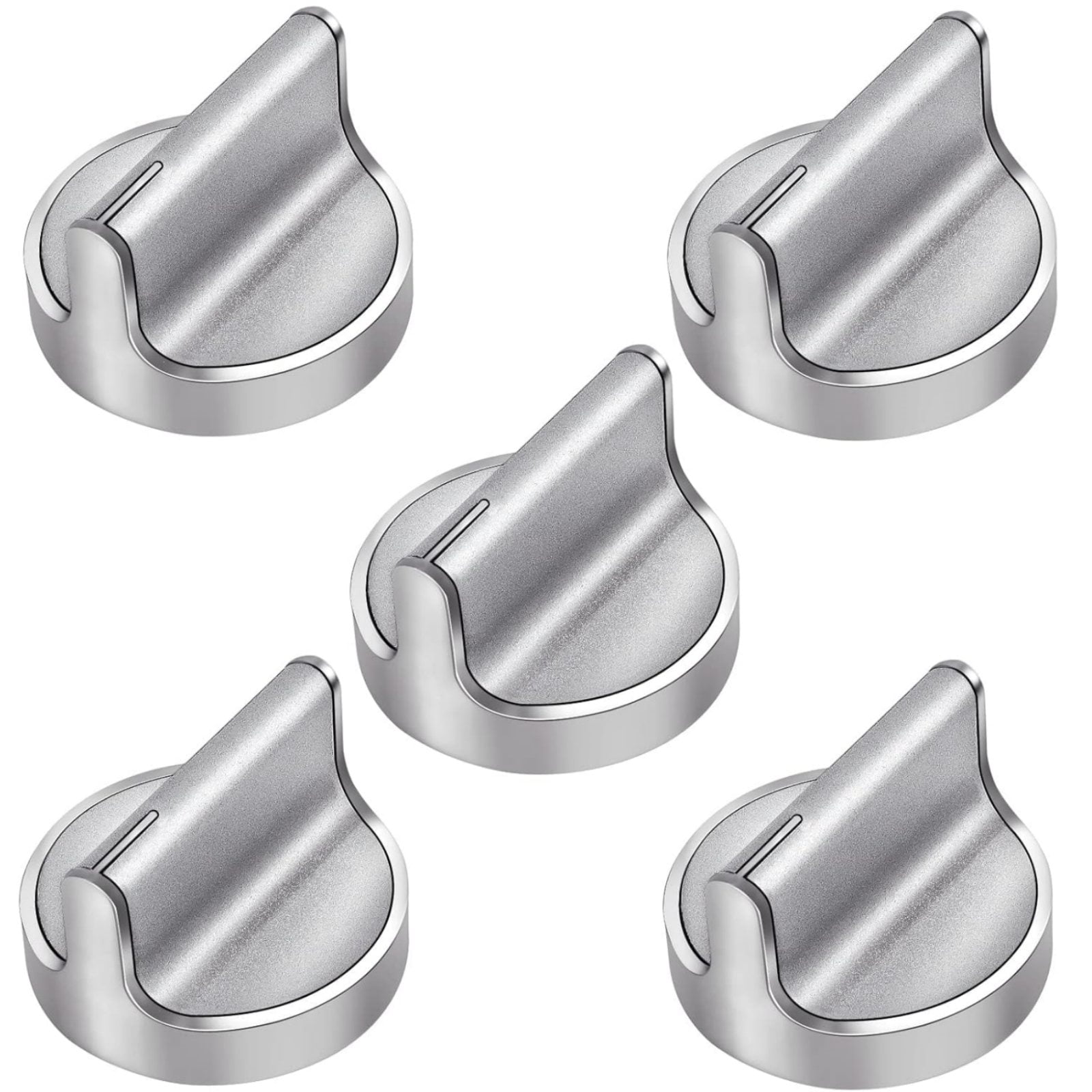 ARCADORA Gas Range Stove Knob WPW10594481 for Whirlpool Stainless Steel Metal Replacement Appliance Control