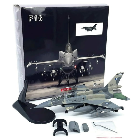 ARCADORA Hellenic Air Force F 16D Mira Fighter Model 1/72 Scale 8.3in Die Cast Alloy Plane Collection Decor Gift for Aviation Enthusiasts