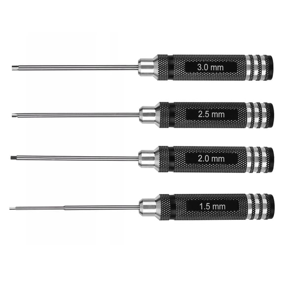 ARCADORA Hex Screwdriver Set 1.5 2.0 2.5 3.0mm HSS Aluminum Handle for RC Car Helicopter Drone Repair Tools Kit