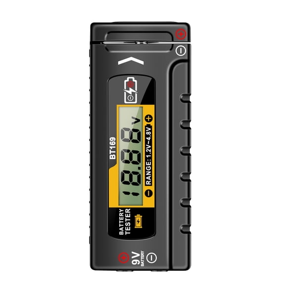 ARCADORA Home Battery Tester LCD Display for AA AAA C D 9V Lithium Rechargeable Cell Voltage Checker No Battery Needed