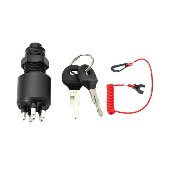 ARCADORA Ignition Switch for Johnson OMC BRP 5005801 Durable Metal Plastic Easy Install with Keys Lanyard Boat Parts