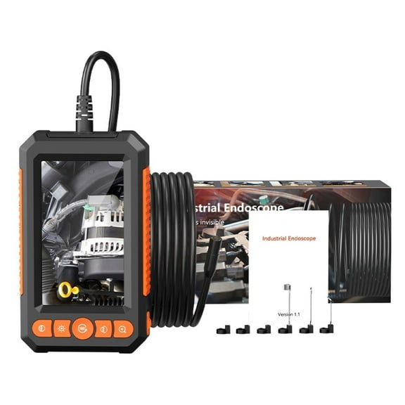 ARCADORA Industrial Endoscope 4.3 LCD 1080P 8mm Probe Waterproof Flexible Cable 8 LED Lights Borescope Inspection Camera