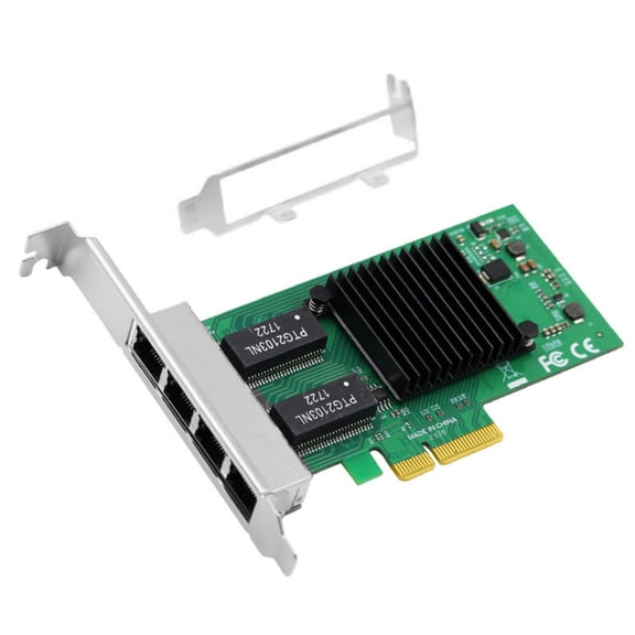 ARCADORA Intel I350 4 Port Gigabit Ethernet Card for High Speed Networking with PCIE X4 X8 X16 Support