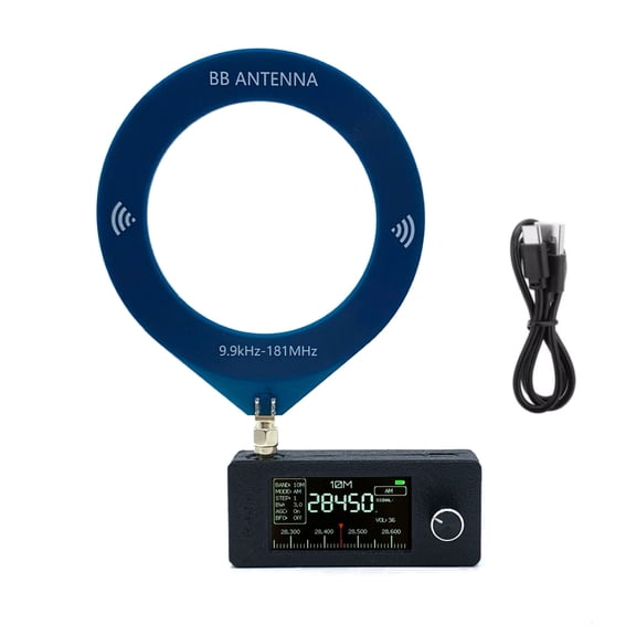 ARCADORA Mini SI4732 Radio 1.9 IPS 9.9kHz-181MHz LSB USB AM FM 800mAh Portable PETG 3D Printed with Loop Antenna
