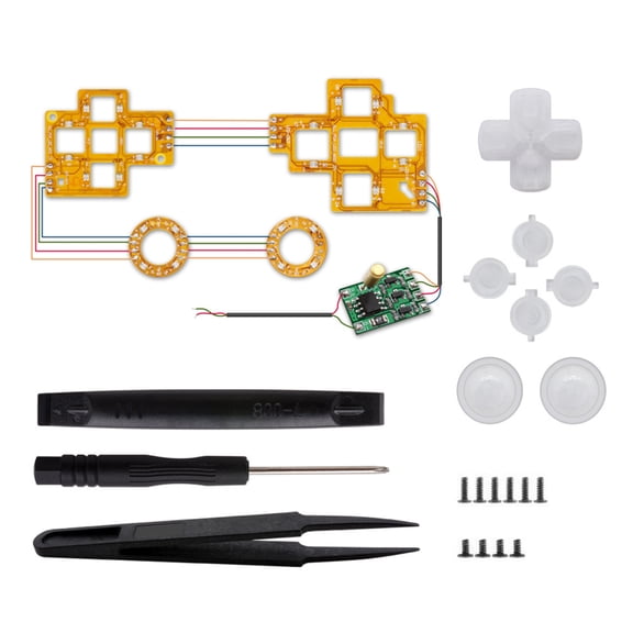 ARCADORA Multi Color LED Button Mod Kit With Repair Tools For PS4 Game Controller Replacement Accessories