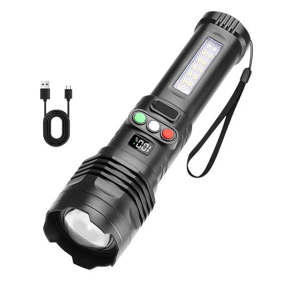 ARCADORA Rechargeable Led Flashlight 4 Lighting Modes Type-C Charging Abs Shell Waterproof For Outdoor Camping Emergency Use