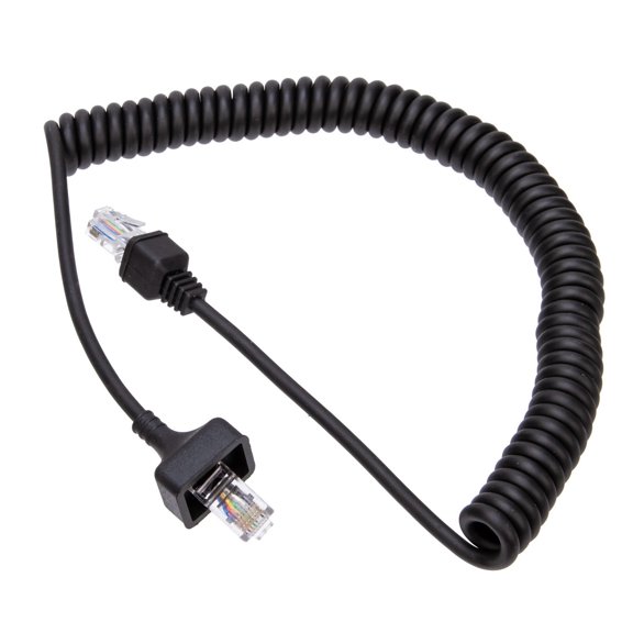 ARCADORA Rj45 8 Pin Microphone Cable 57cm Length Black Plastic Material Stable Connection For Kmc-30 Two Way Radio
