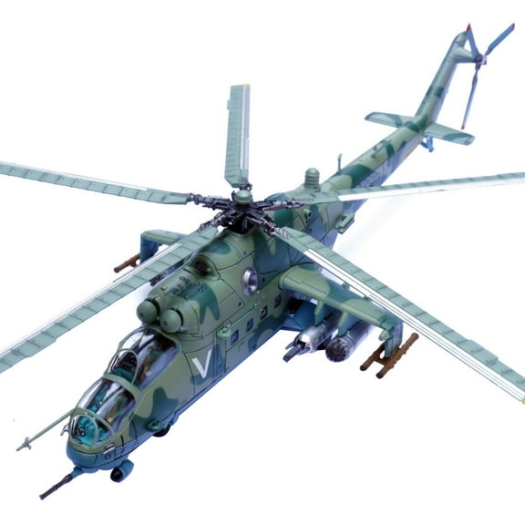 ARCADORA Russian Army Mi-24V Helicopter Model Airplane 1:72 Scale - Perfect for Aviation Collection Display