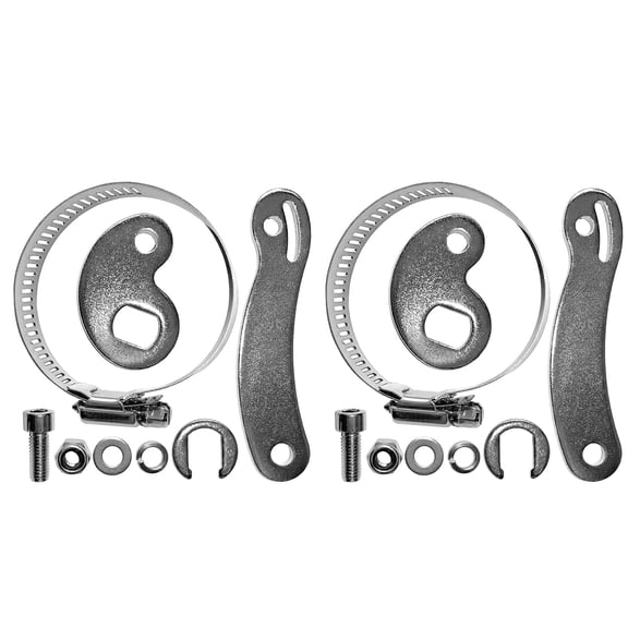 ARCADORA Silver Metal Electric Bicycle Torque Arm 2Pcs Universal Front Rear Installation For E Bike Motor Axle Dropout Protection